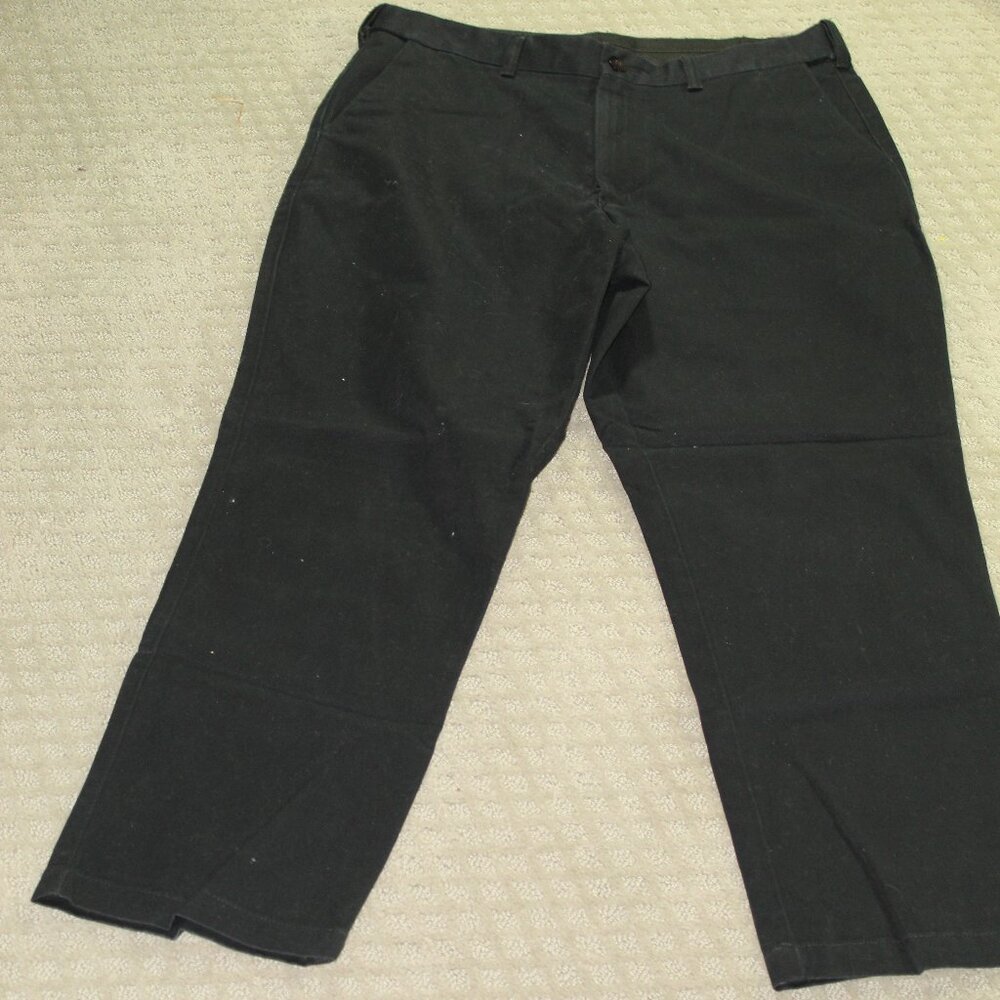 Cabelas Casuals Mens 36x30 100% Cotton Black Chino Pants